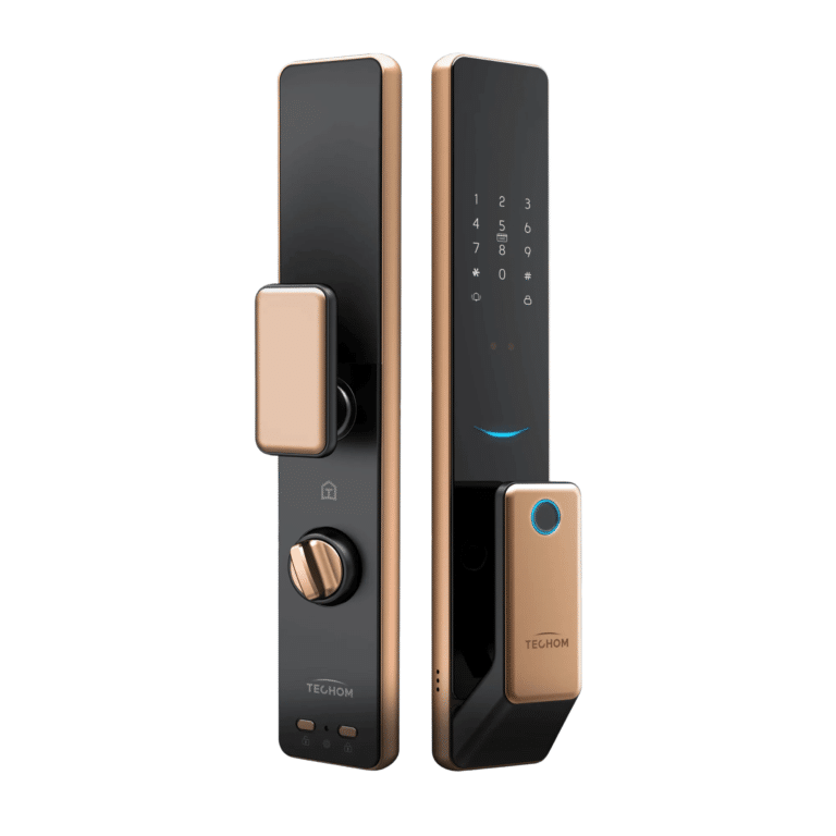 מנעול חכם techom smart בצבע רוז גולד